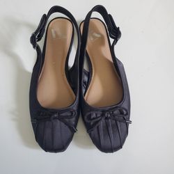 Open Heel Slip On Ballet Flats