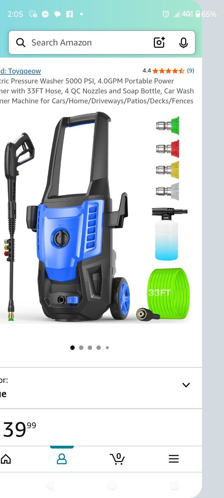 4000 Psi Electric Pressure Washer