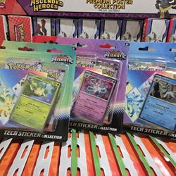 Prismatic Evolutions Tech Sticker Collection (Leafeon, Glaceon, or Sylveon)
