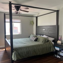 California King Canopy Bed and Matress