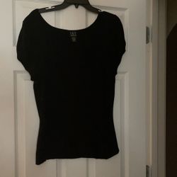 INC Black Short Sleeved Shirt 
