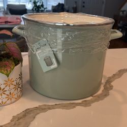 Crofton 12 Quart Porcelain Stockpot Mint Green NEW With Tags  