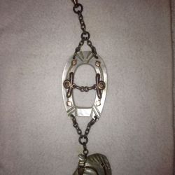 Mother of Pearl Equestrian Pendant