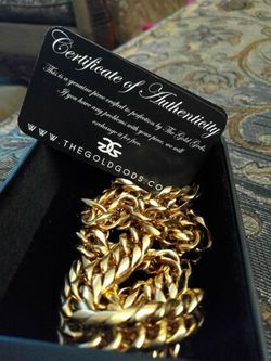 18 Gold Plated Cuban Link Chain