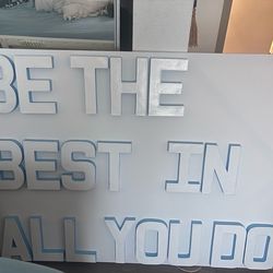 Custom blue and white wall art