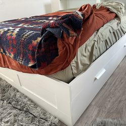 IKEA BRIMNES Queen Bed Frame
