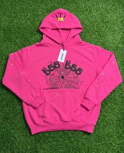 Sp5der "Angel Number" Hoodie – Pink