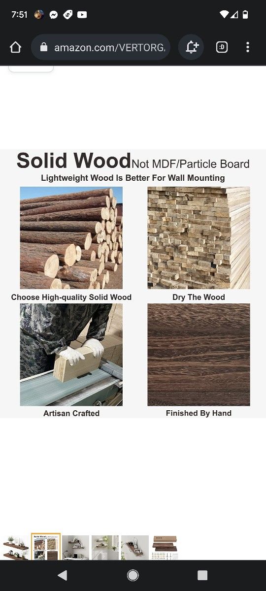 $50 VERTORGAN (2) SET FLOATING SHELVES