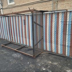METAL CAGE/LADDER RACK FOR A PICK. IT MEASURES ABOUT 8 FEET LONG BY 6 FEET WIDE WITH A 36 INCHES OVER HANG ABOVE THE CABIN. $500.00 OR BEST OFFER. 