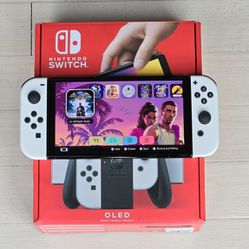 Brand New Nintendo Switch OLED Bundle *Modded* Triple-boot Systems | Android Tablet Mode w/Live TV + Movie| Up to 300 Games 10k Retros