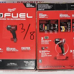New! Milwaukee M18 Fuel 3/8” Mid Torque. Tool Only 