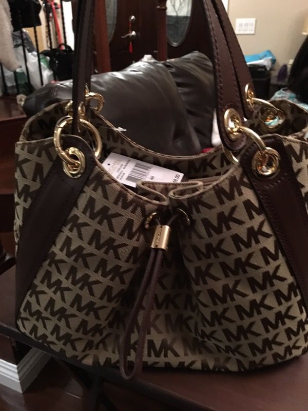 Michael Kors LUDLOW large BEIGE/ MOCHA MSRP $ 348