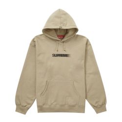 Supreme Motion Logo Hoodie Sweatshirt Tan New Size Medium M