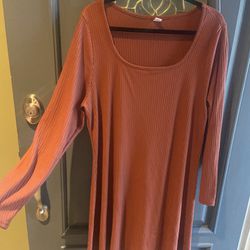 New Rust Colored Scooped Neck Dress Size XXL 18 20