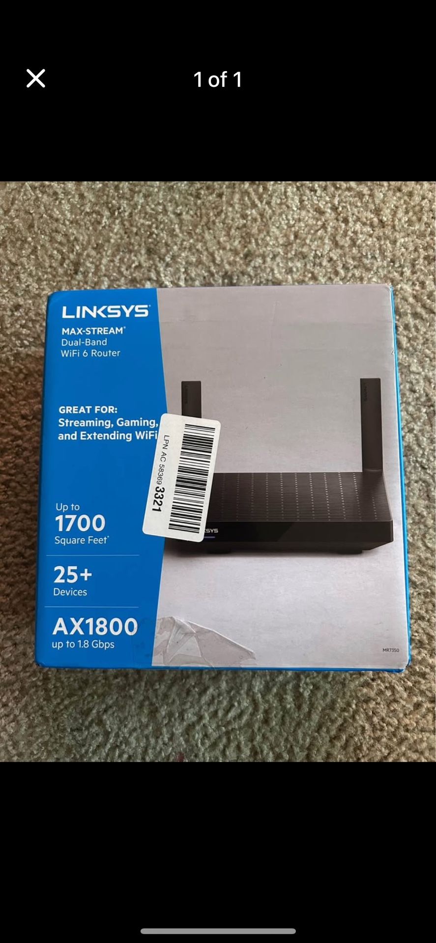 Linksys WiFi 6 Router/Extender
