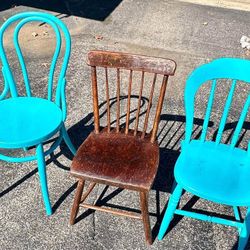 Primitive & Antique Rehabbed Chairs ($15ea)