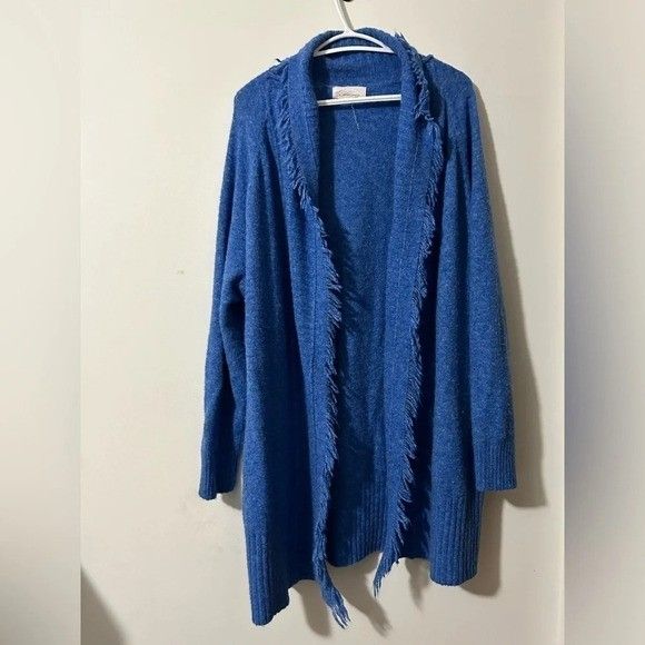 Anthropologie Long Blue Cardigan