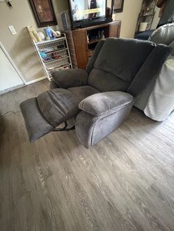 Gray Fabric Recliner Chair