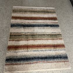 Large Super Shag Sunrise Cream Area Rug 5 x 7