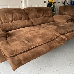 Large Oversized Couch And 2 Loveseats Electric Reclining 