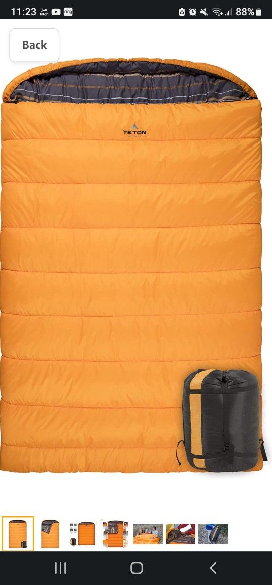 Teton Sports Celcius Mammoth Double Sleeping Bag Camping