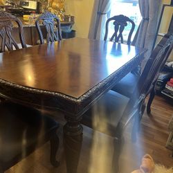 Table And 6 Chairs Solid Wood  Beautiful 