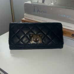 MK Black Soft Pebbled Leather Wallet