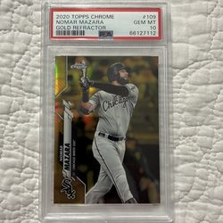 2020 Topps Chrome Nomar Mazara Gold Refractor PSA 10
