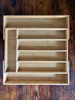 Bamboo Expandable Organizer, 7 Compartments