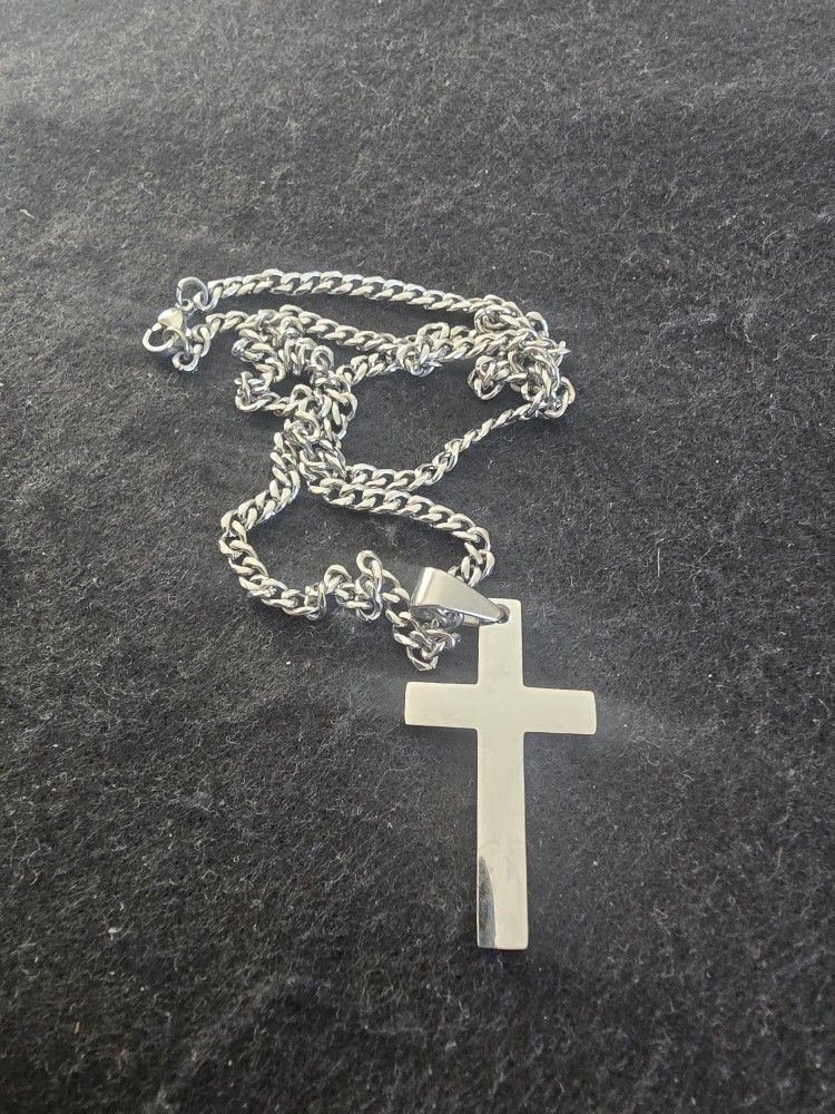 Stainless Steel Cross Necklace 