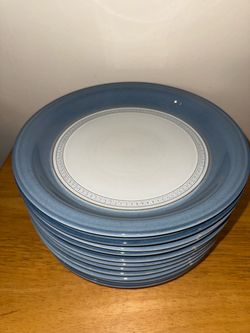 Set of 12 Denby Castile Dinner Plates