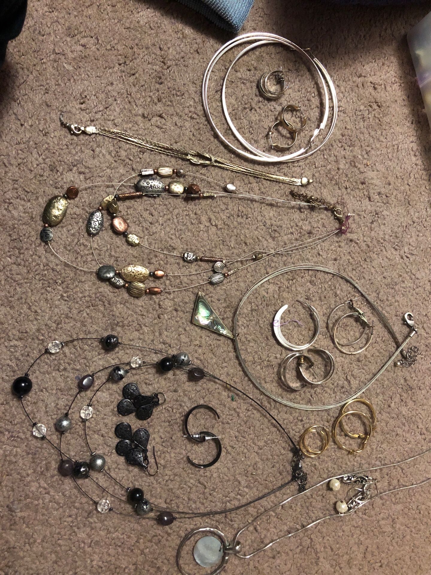 Jewelry. Sorts earrings, an necklaces some real silver