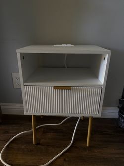White and Gold Night Stand