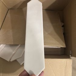 Designer kitchen and bathroom tile 2.5x13 white gray