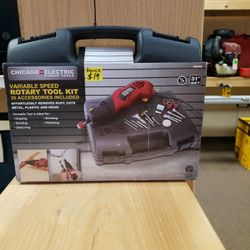 NEW Chicago Electric Variable Speed Rotary Tool Kit
