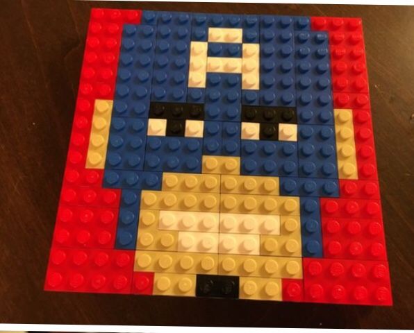 Lego Captain America Mosaic