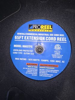 65ft retractable  Extension Cord Reel 