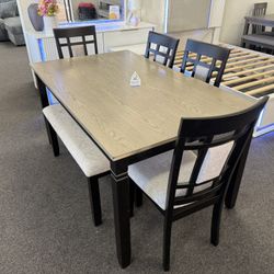 Dining Table With 4 Chairs And A Bench 