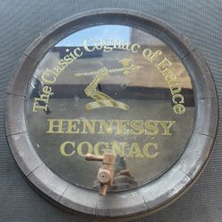 Vtg Nautical Theme Hennessy Cognac Decorative Mirror/Sign Faux Wood Frame