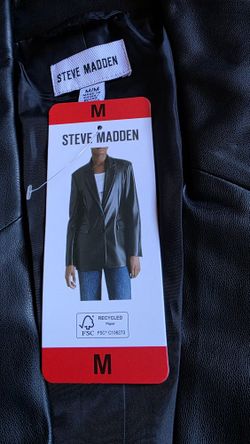 Steve Madden Womens Blazer Faux Leather Medium & Large New Price Firm Corona92879 