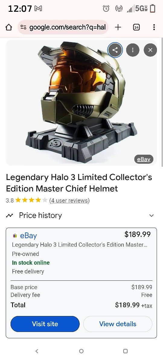 HALO 3 XBOX HELMET
