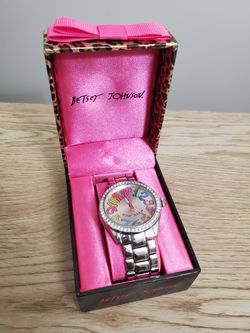 NEW Silver w/ Colorful Number Betsey Johnson Watch