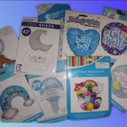Baby Boy Balloons & Rainbow Balloon Kit