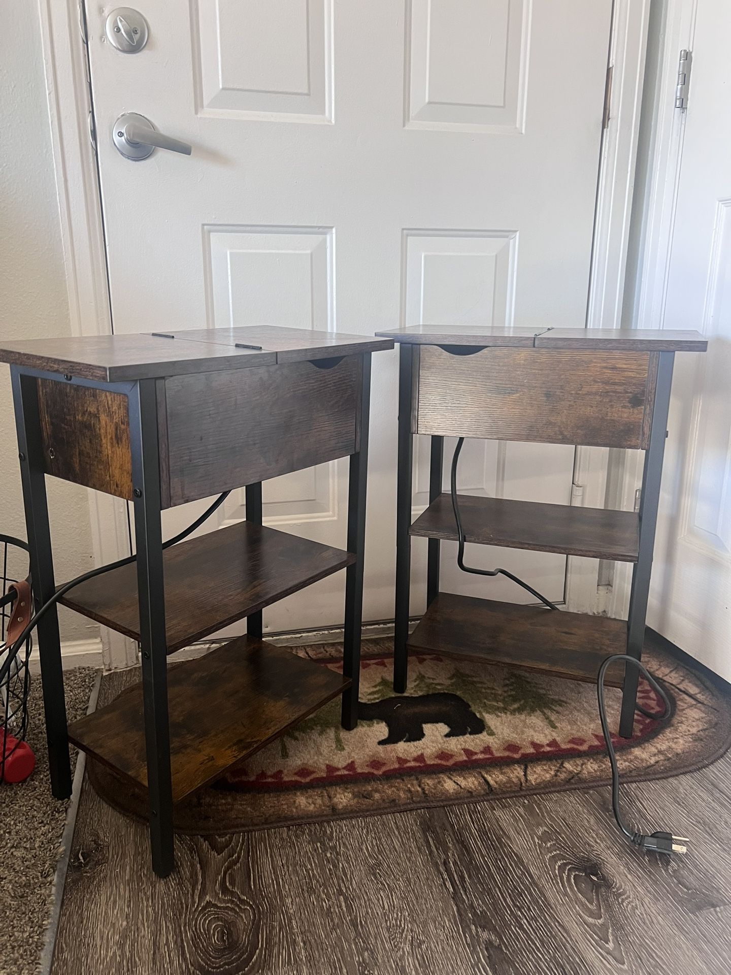 Two Electric End Tables