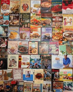Huge 75+ Cookbook Lot, Cooking Light, Baking, Healthy Diet & Vintage Gems