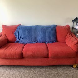 Beautiful Red Accent Couch (3-seater)