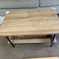 Black and tan coffee table