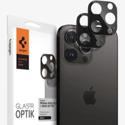 SPIGEN GLAStR OPTIK iPhone 14 Pro Max/14 Pro Camera Lens Protector (Black)