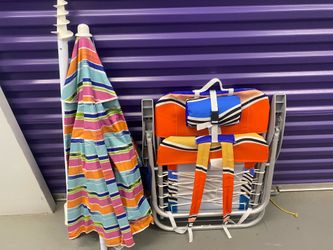 Beach Chair and Umbrella