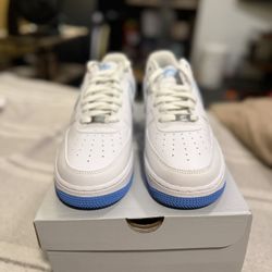 White University Blue Air Force 1s